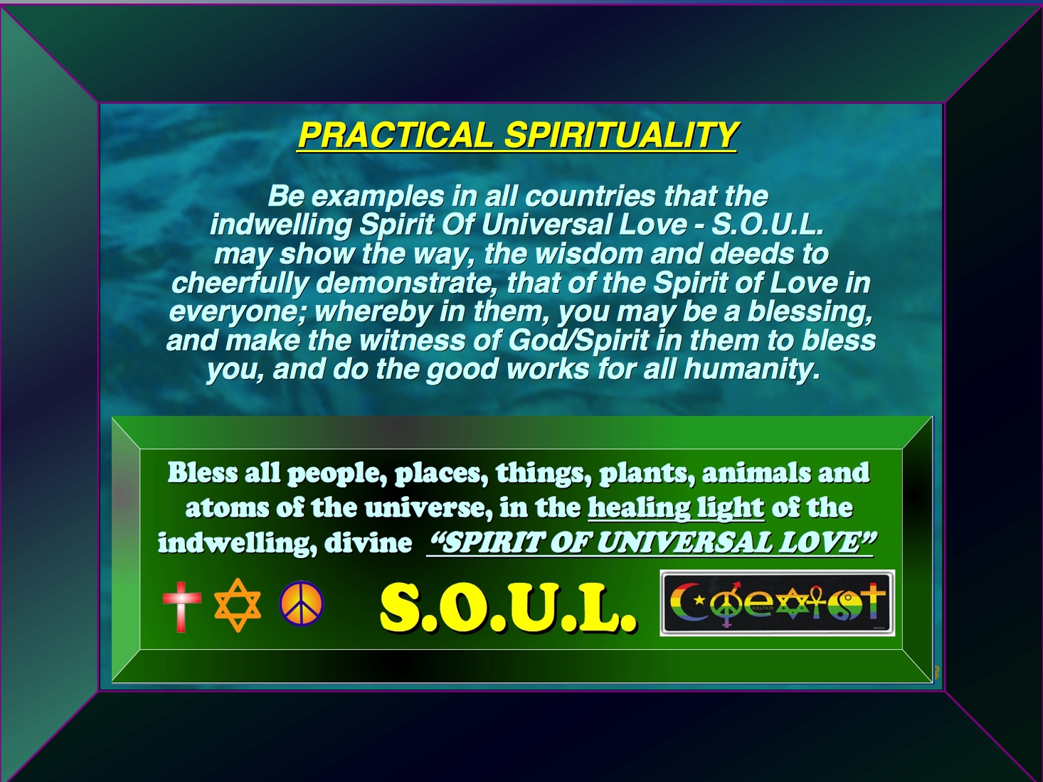 PRACTICAL SPIRITUALITY EXAMPLES